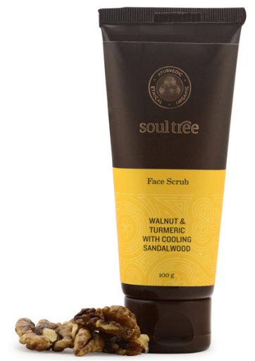 Facial Scrub with Walnut, Turmeric and Sandalwood 100 gr