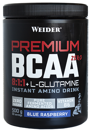 Premium Bcaa 8: 1: 1 + Lglutamine Blue Raspberry 500 gr